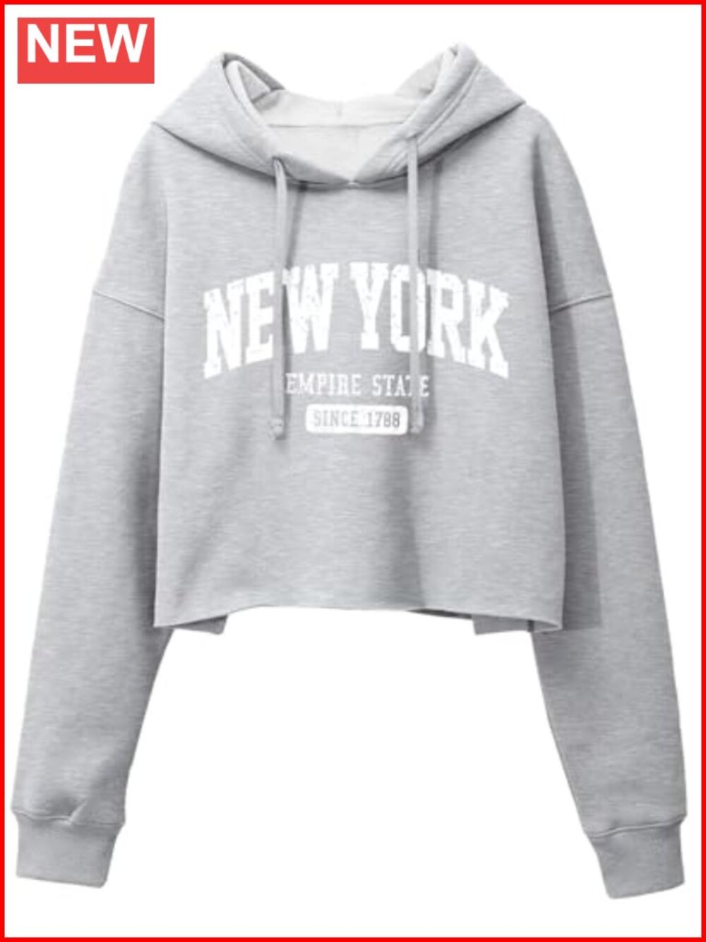 Cropped Graphic Hoodie Cotton Polyester Fleece Pullover Womens